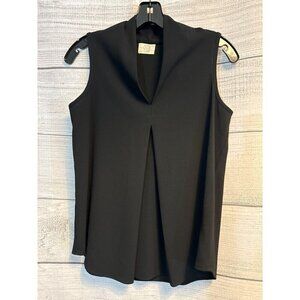 Chicos Sleeveless Top With V-Neck & Pleat Size S